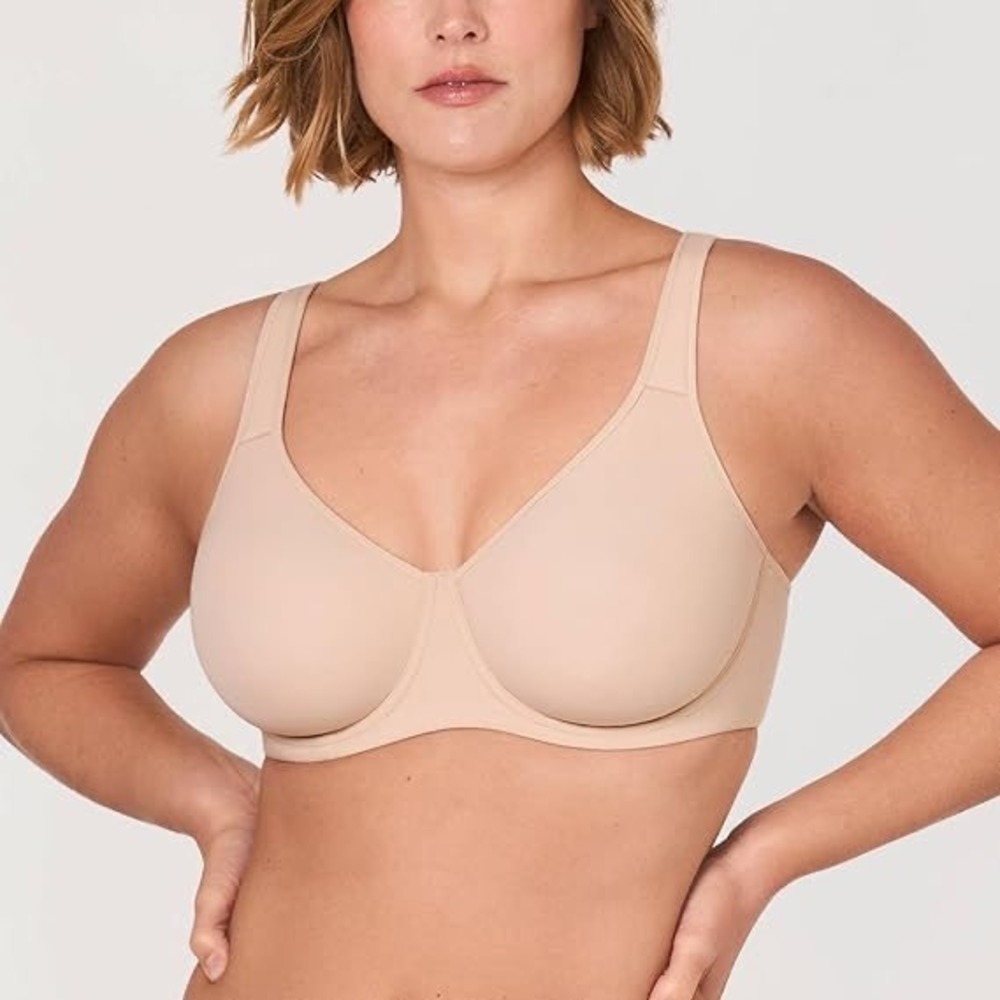 Delimira‎ Inbarely Plus Seamless Bra Full Coverage Underwire 38E Support Unlined